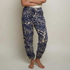 Bebop‎ Womens Boho Harem Pants Size XL Forrest Fairy Goblincore Festival Lounge